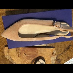 Stuart  Weitzmann Blush Suede Flats - 9.5